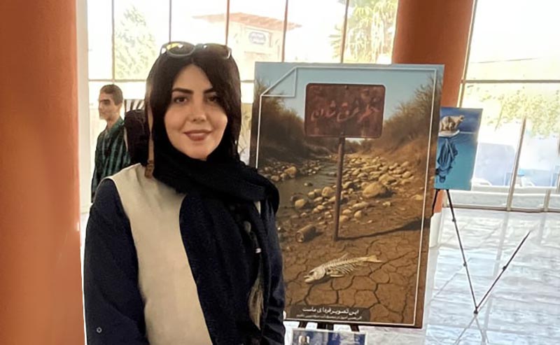 محبوبه حشمی از فناپ زیرساخت، برگزیده نخست طراحی پوستر رویداد نقش آب شد