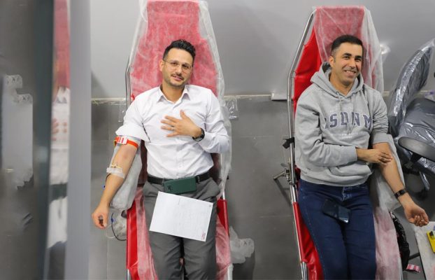 برنامه اهدا خون با مشارکت بیش از ۸۰ نفر اهداکننده برگزار شد