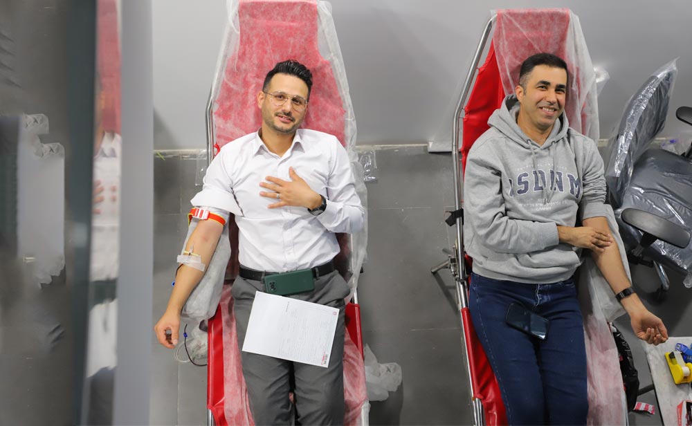 برنامه اهدا خون با مشارکت بیش از ۸۰ نفر اهداکننده برگزار شد