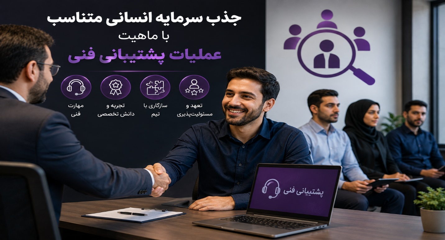 جذب سرمایه انسانی متناسب با ماهیت عملیات پشتیبانی فنی